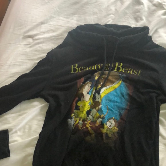 Beauty and the Beast Black Hoodie Top - Picture 1 of 2